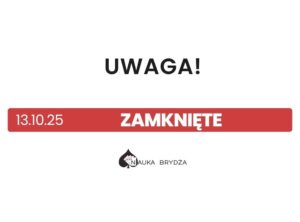 Odwołanie jutrzejszych zajęć 13.10